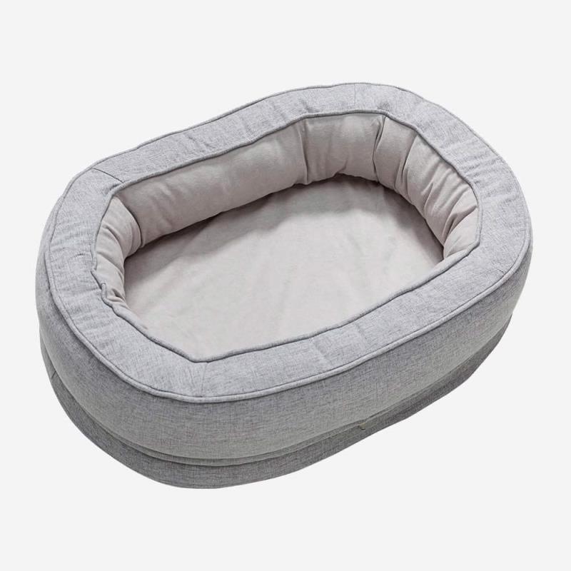 Grey Donut Orthopedic Dog Bed
