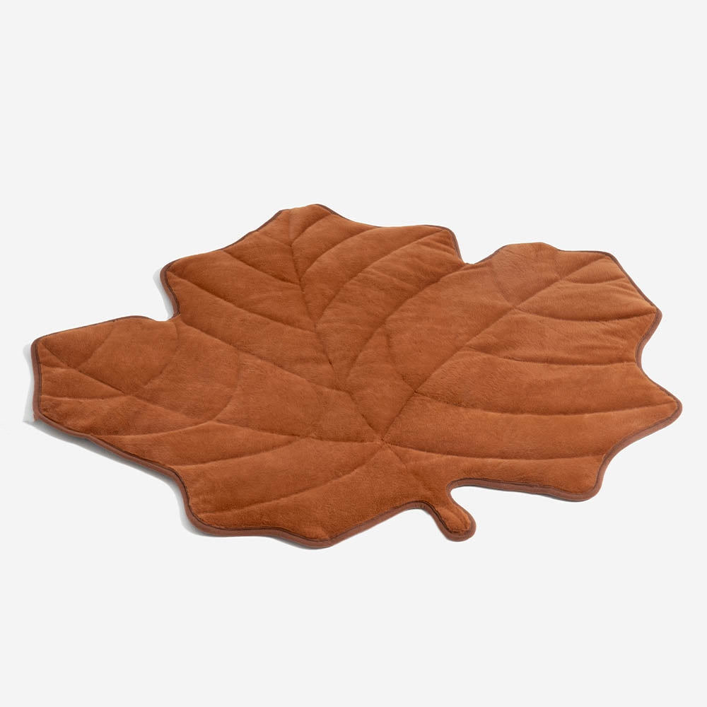 Plush Maple Leaf Dog Blanket