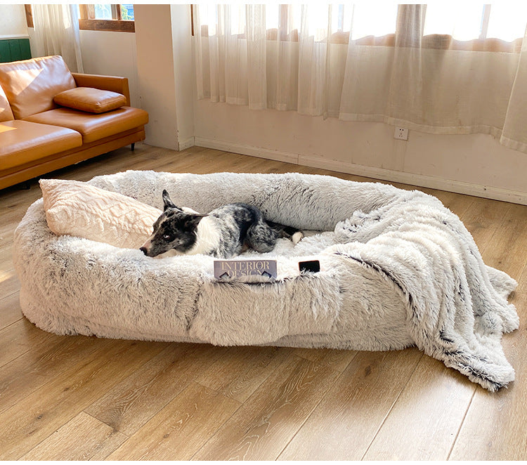 Plush Donut Orthopedic Dog Bed-Human Size