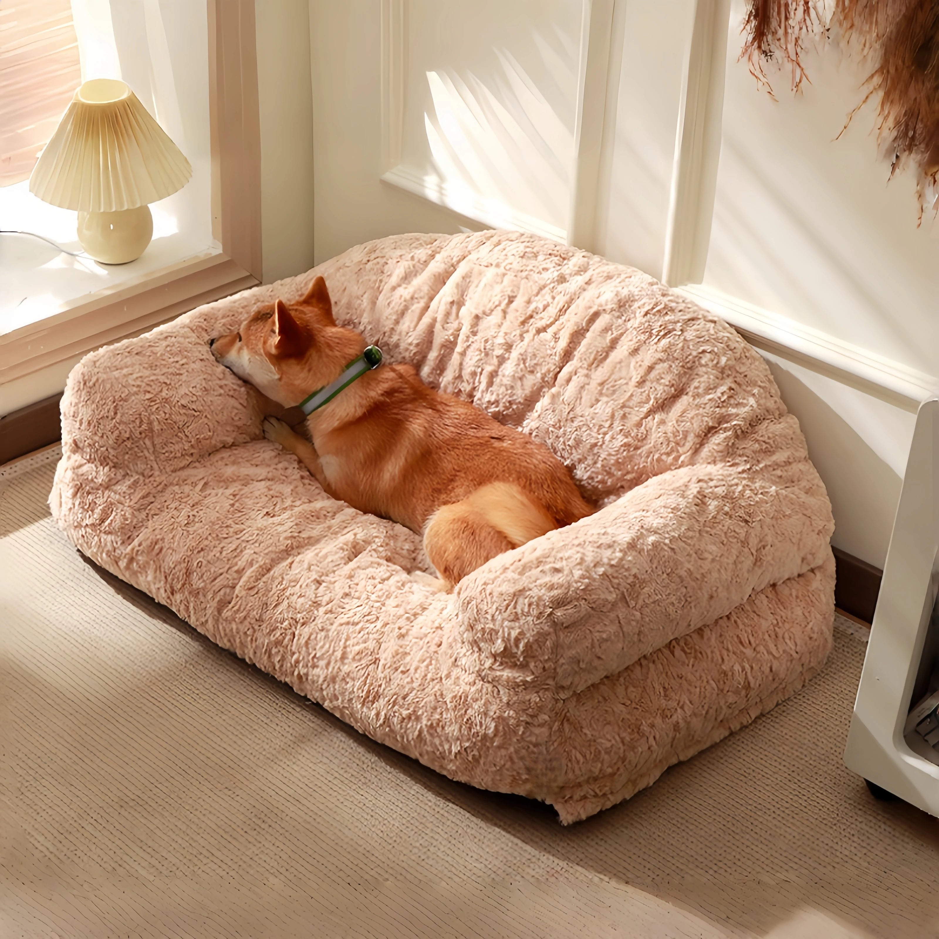Furry Warm Washable Bloster Dog Sofa Bed