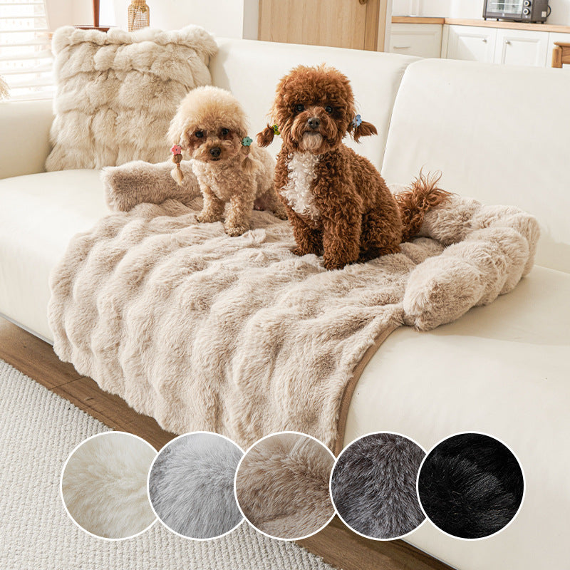 Fluffy Thickened Sofa Blanket Dog Mat Couch Protector