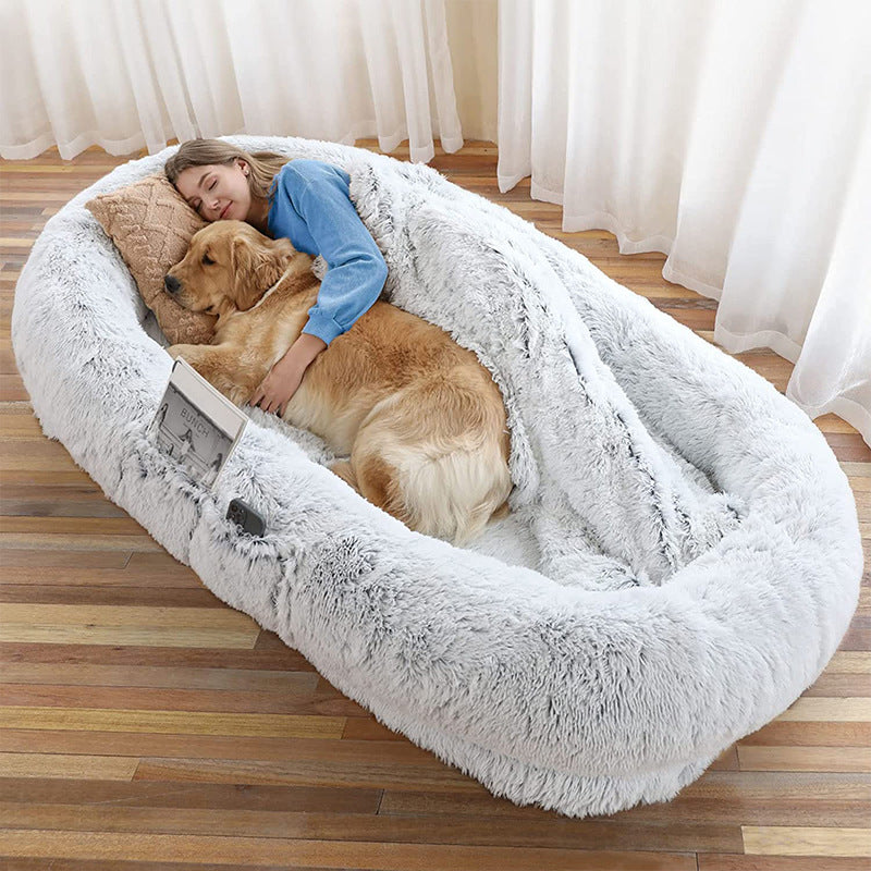 Plush Donut Orthopedic Dog Bed-Human Size