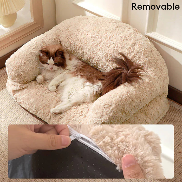 Furry Warm Washable Bloster Dog Sofa Bed