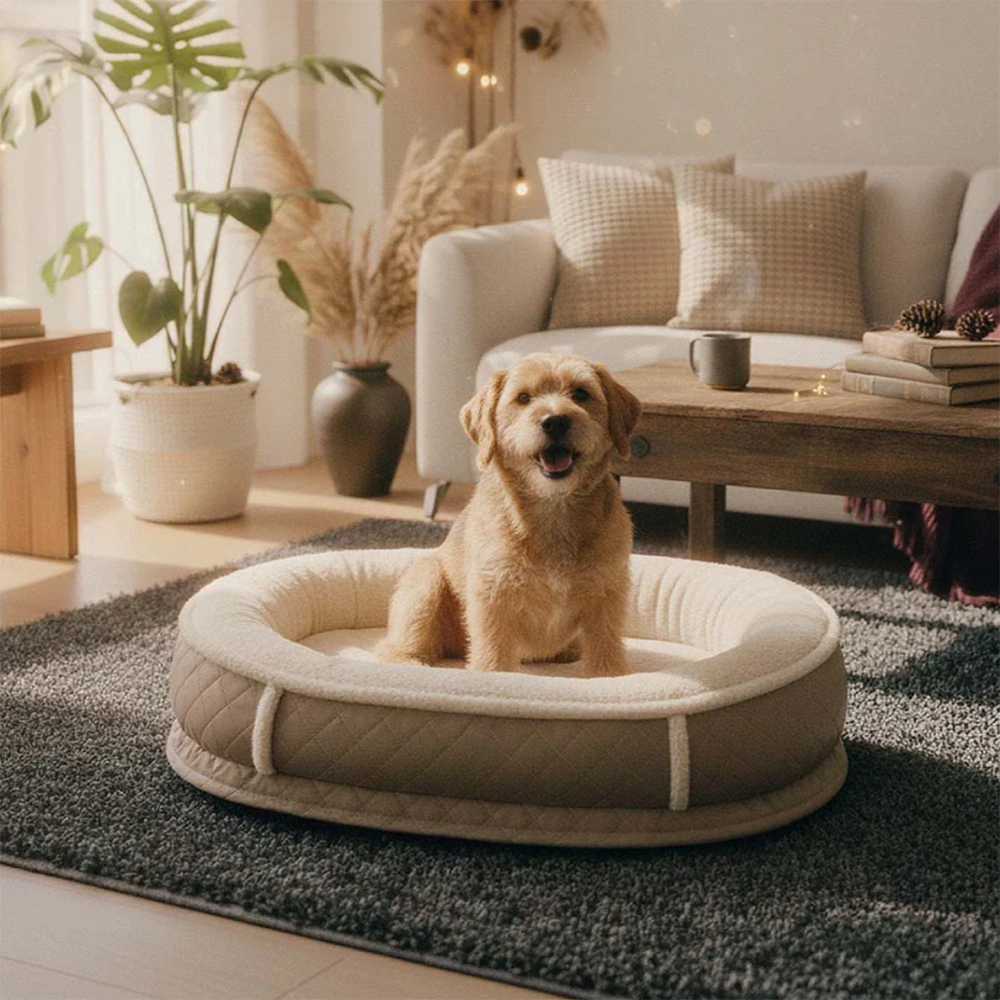 Faux Leather Luxe Orthopedic Donut Bed