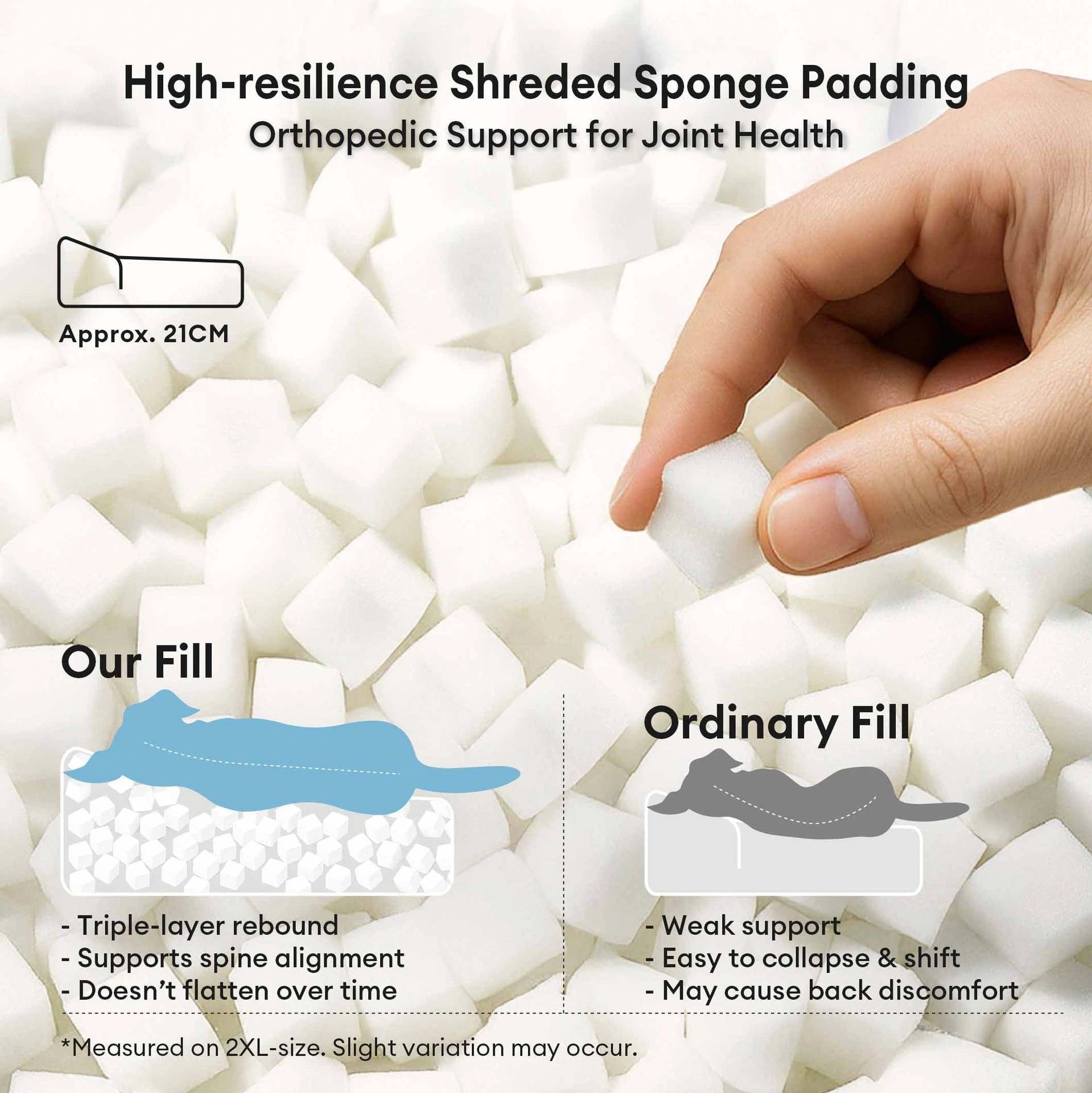 Brown Scratch-resistant Spine Protection Large Washable Pet Cushion Bed