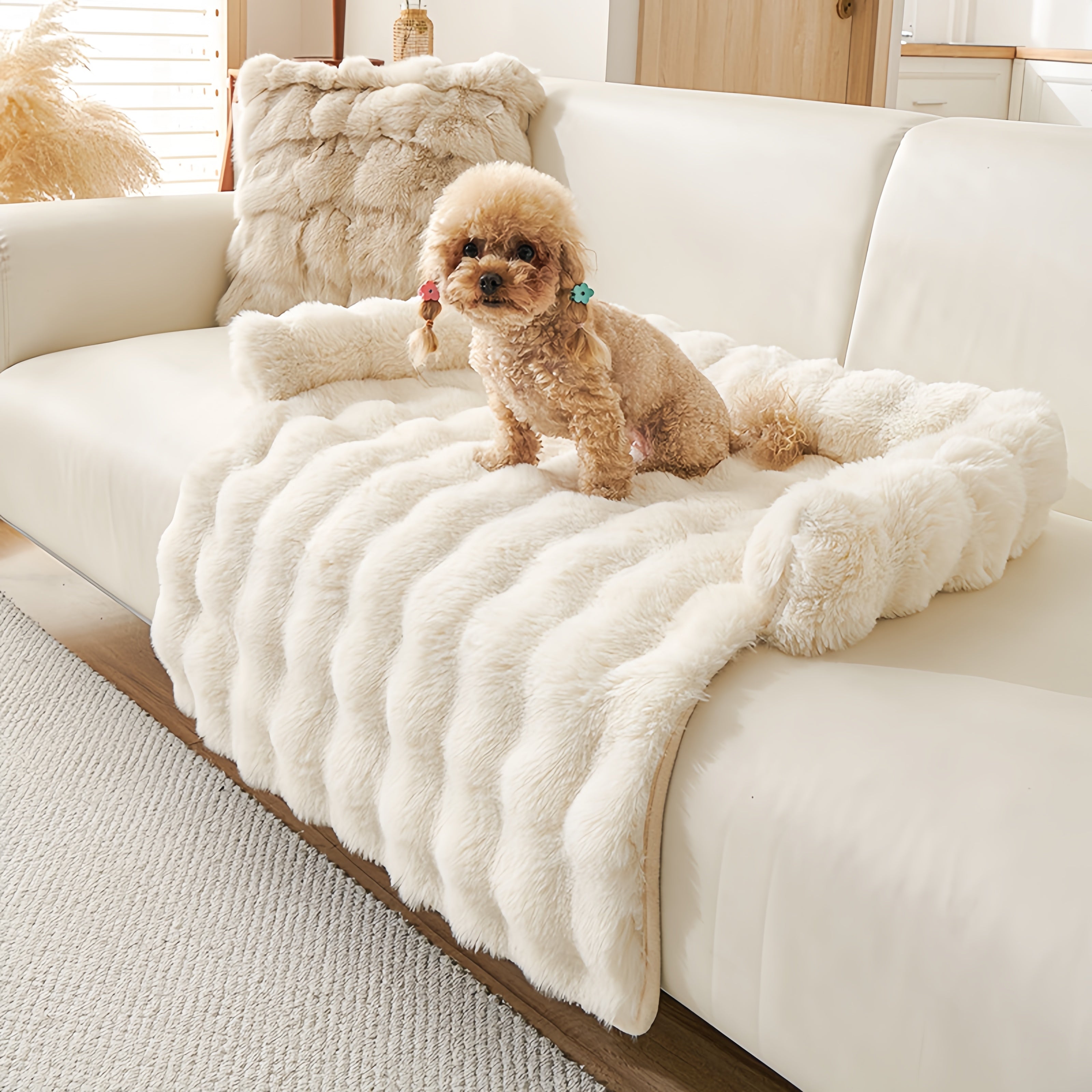 Fluffy Thickened Sofa Blanket Dog Mat Couch Protector