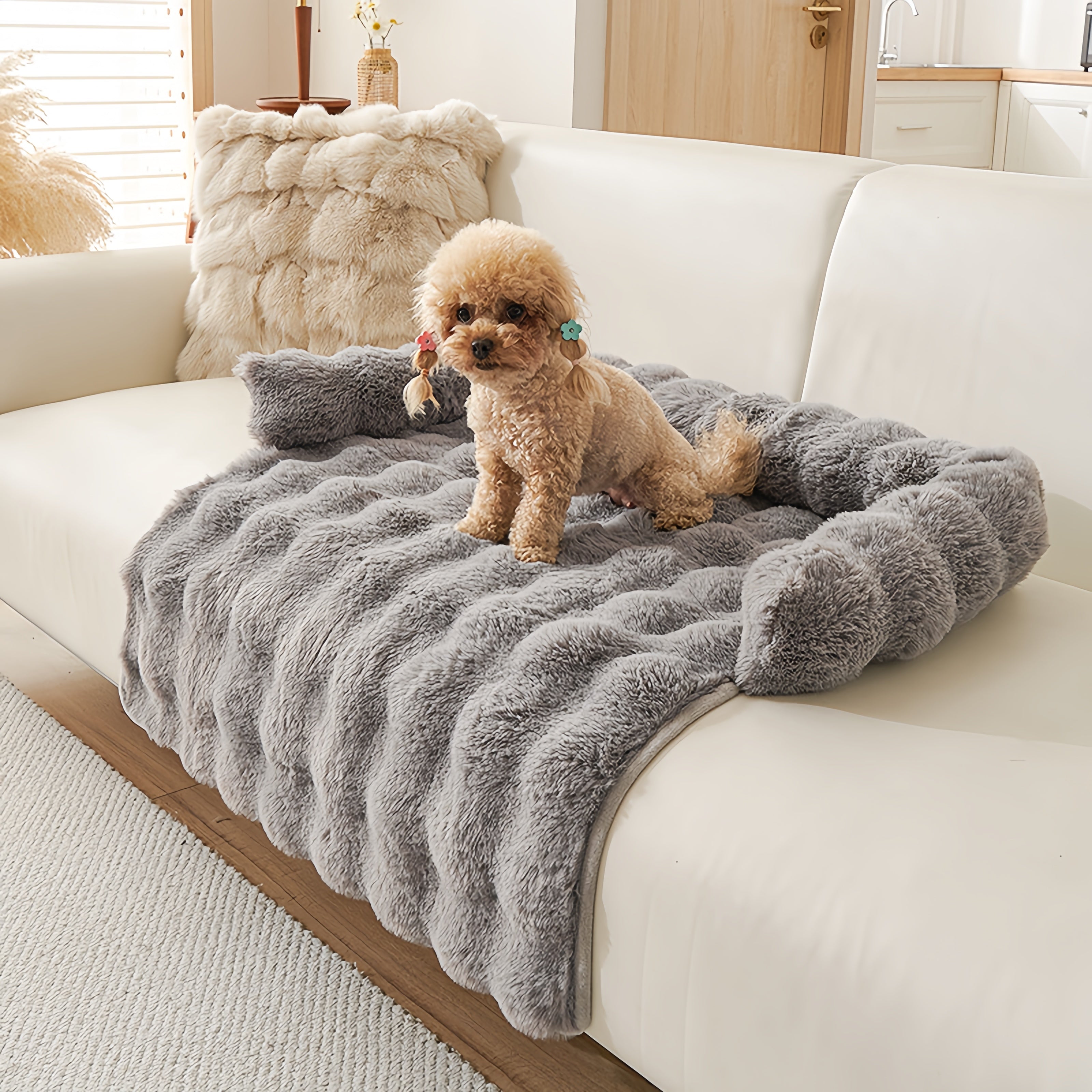 Fluffy Thickened Sofa Blanket Dog Mat Couch Protector
