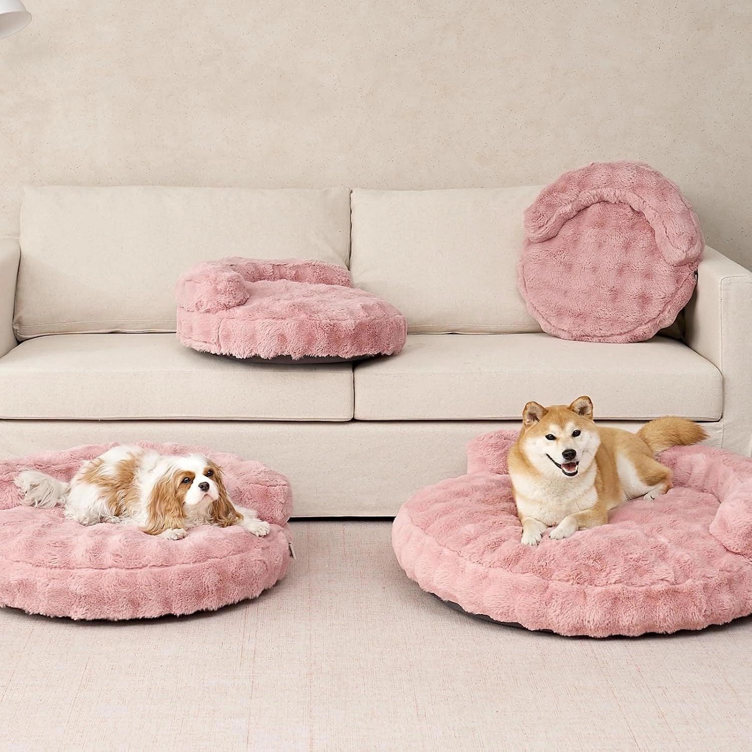 Faux Fur Pet Bolster Bed