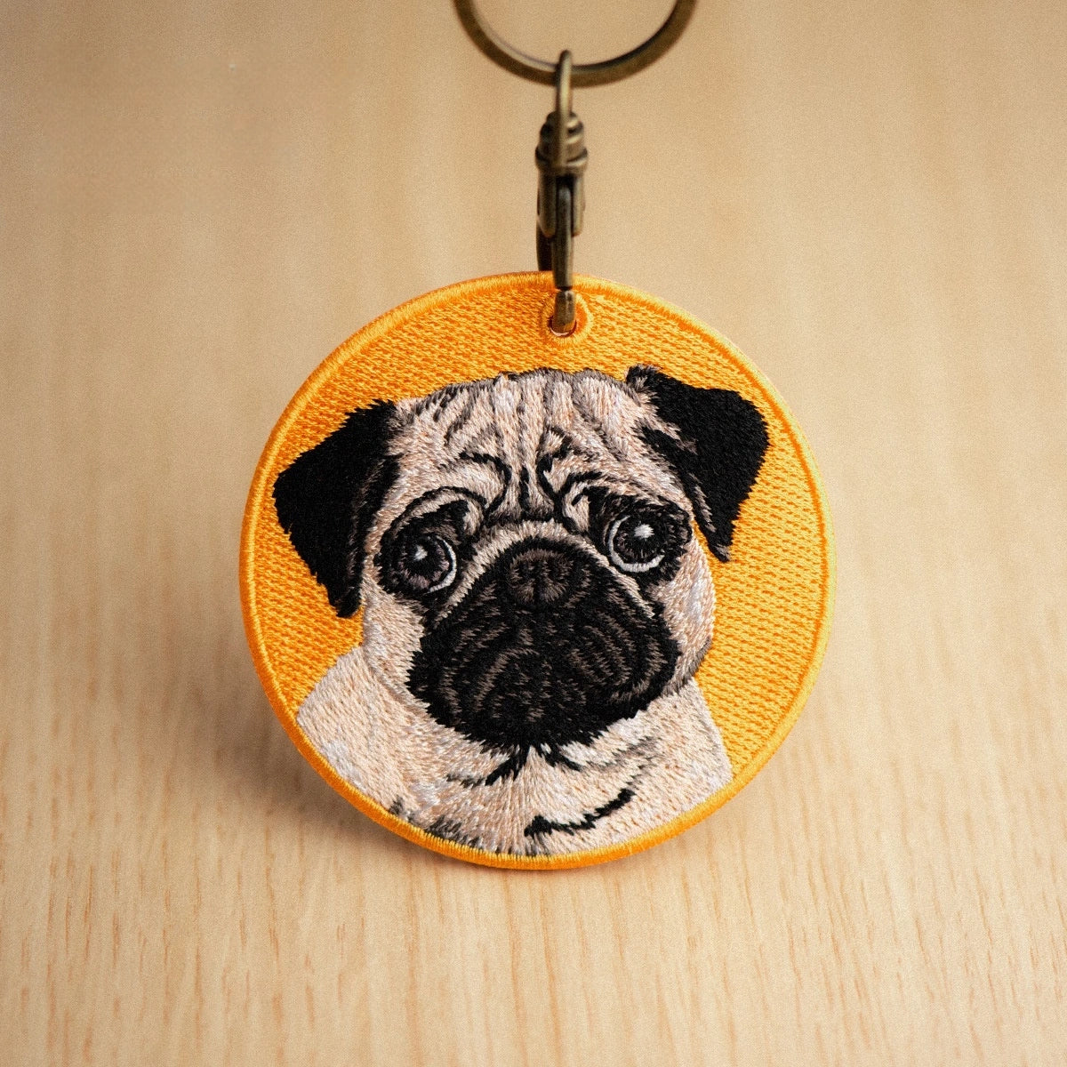 Pet Embroidery Keychain