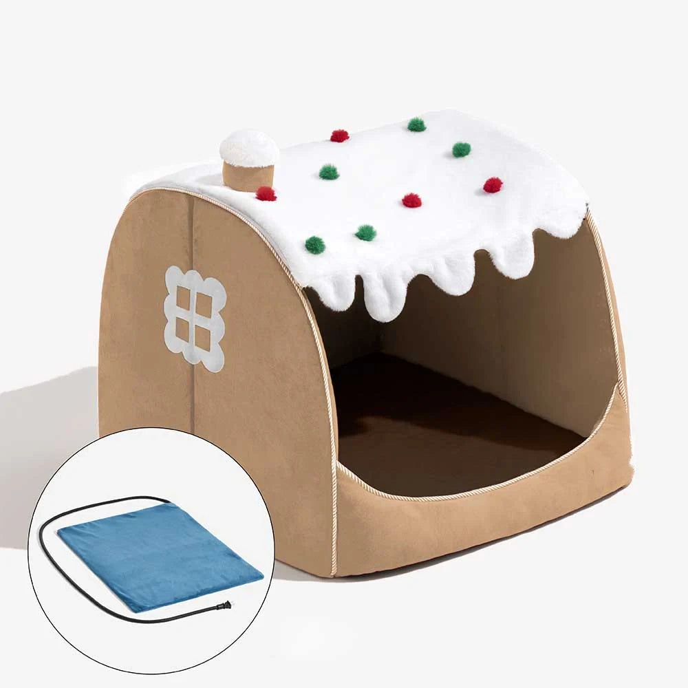 Christmas Snow House Orthopedic Dog Bed