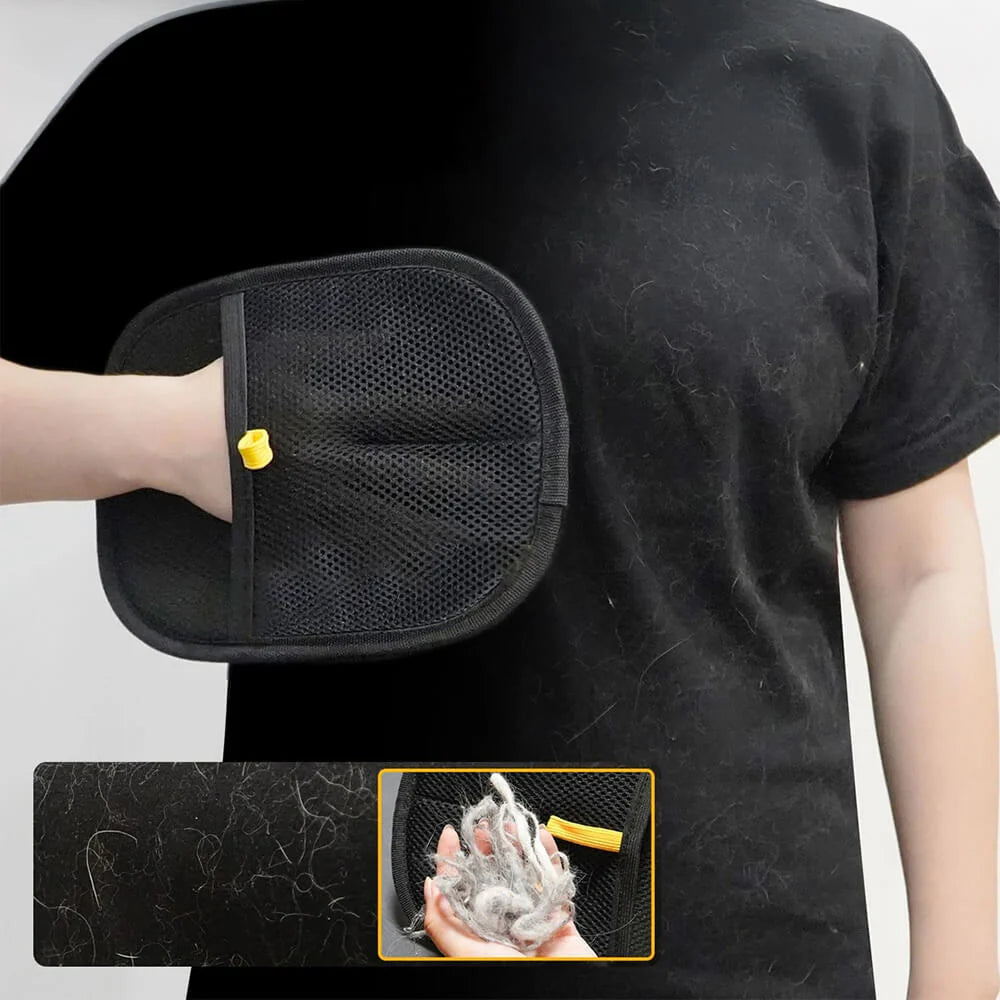 Pet Hair Removal Glove with Dual-Sided Electrostatic Bristle