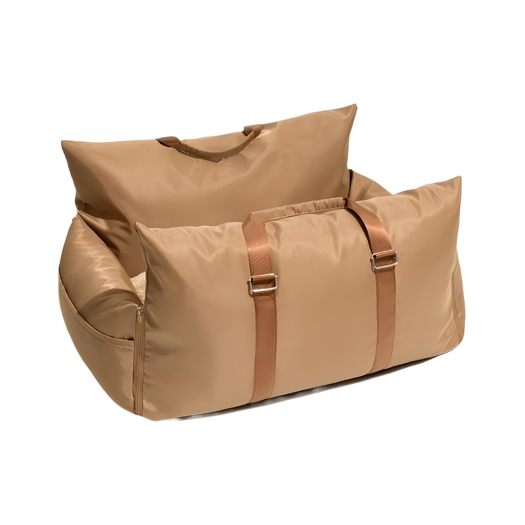 Brown Waterproof Dog Car Seat Bed