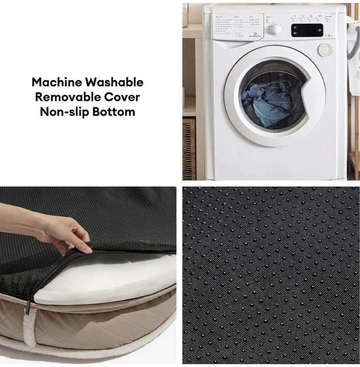 Faux Leather Luxe Orthopedic Donut Bed