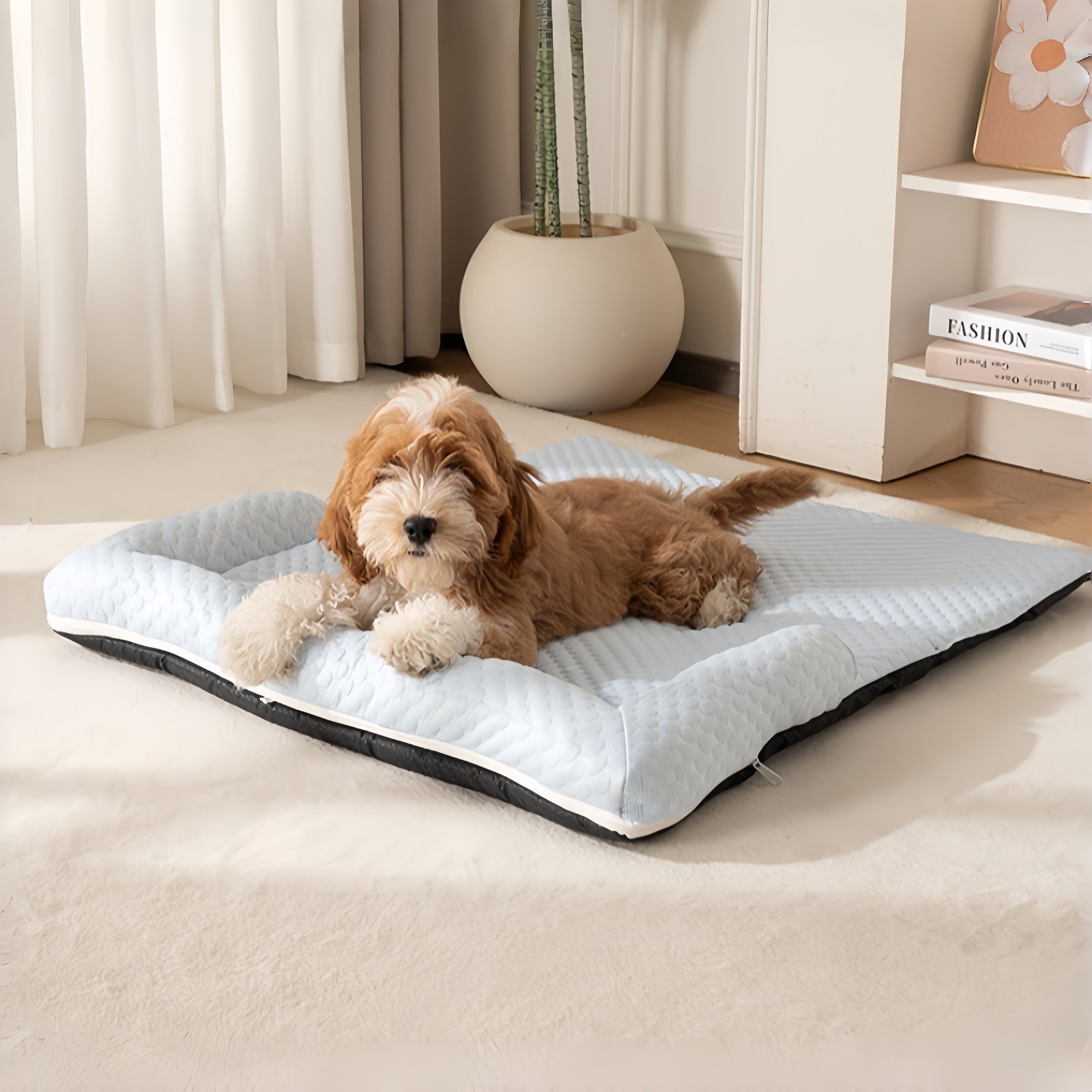 IceWeave Cooling Bolster Blanket Dog Couch Protector