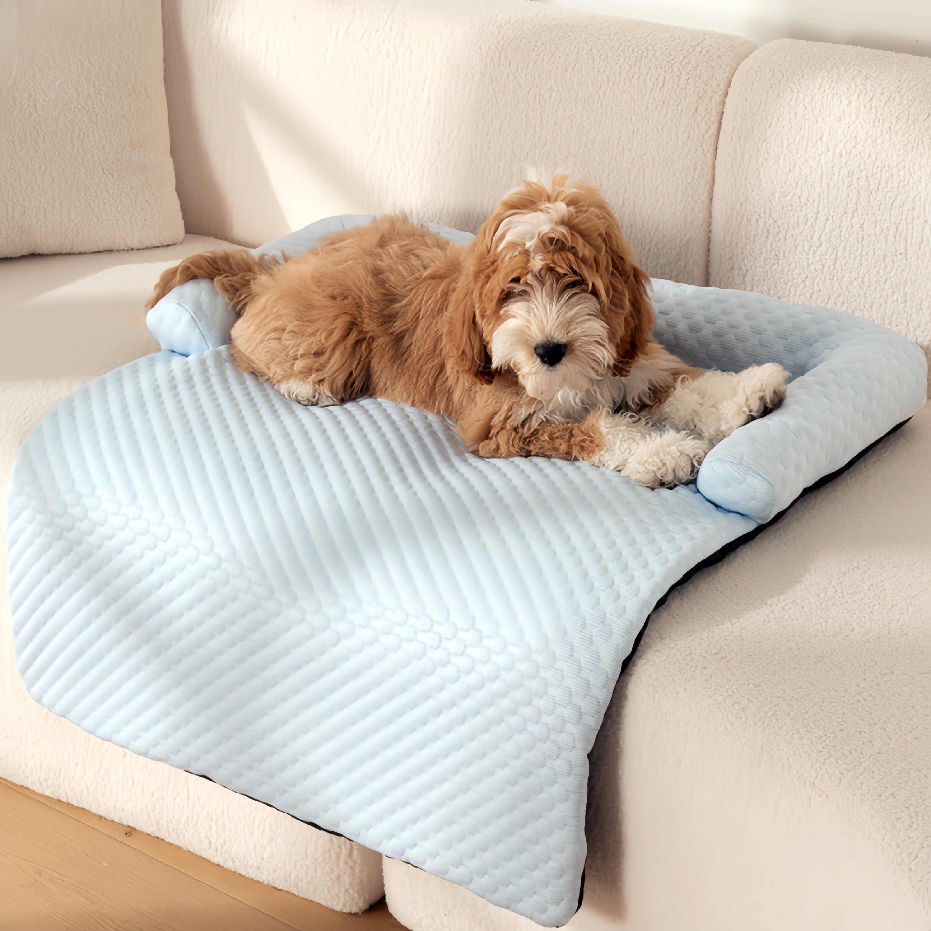IceWeave Cooling Bolster Blanket Dog Couch Protector