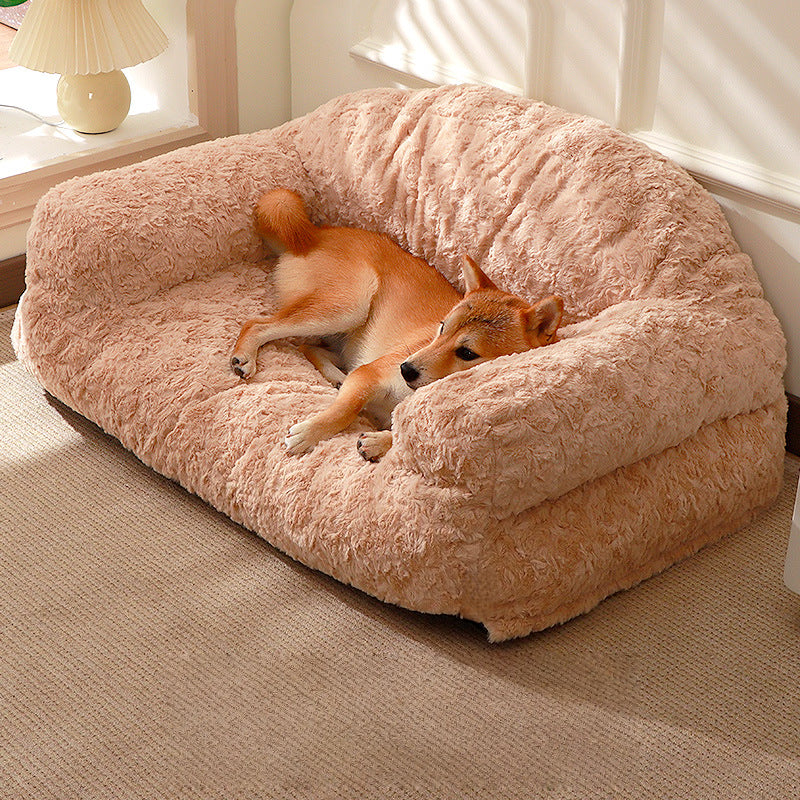 Furry Warm Washable Bloster Dog Sofa Bed