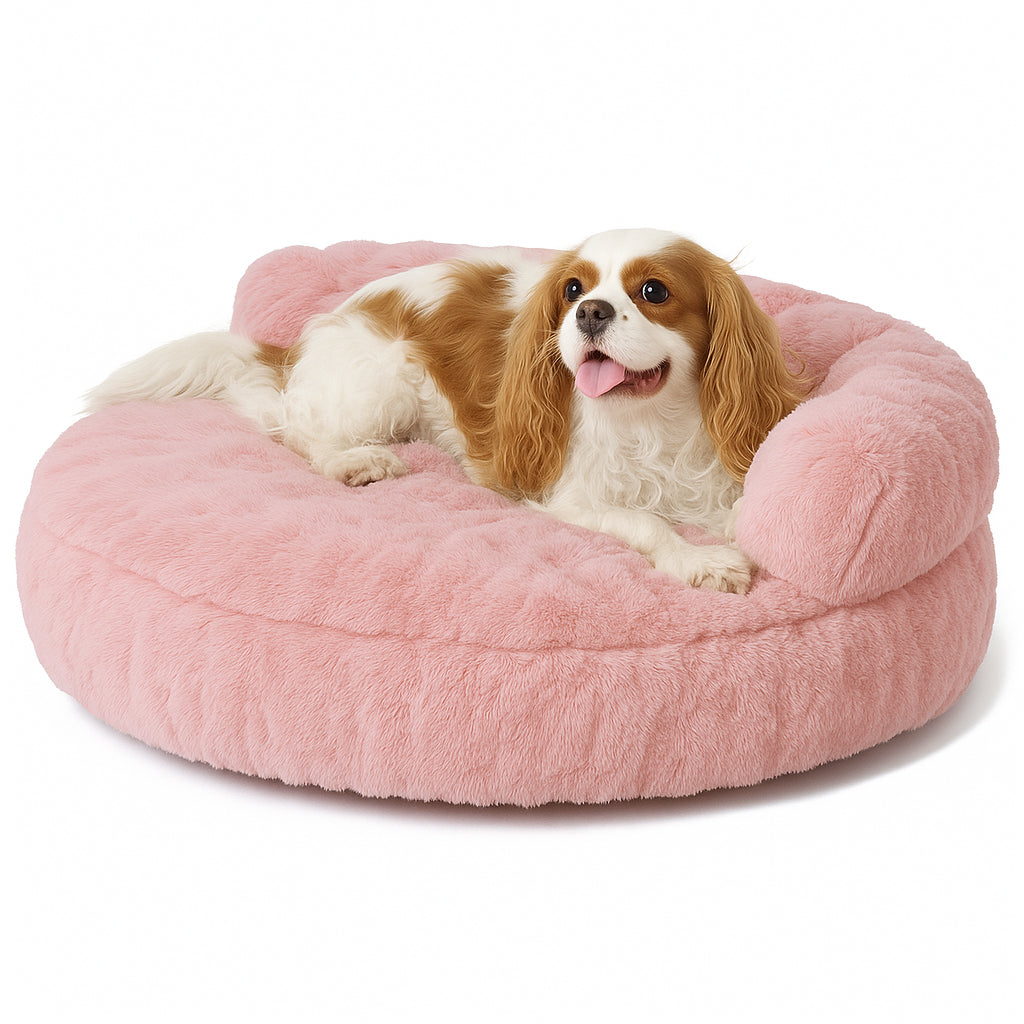Faux Fur Pet Bolster Bed