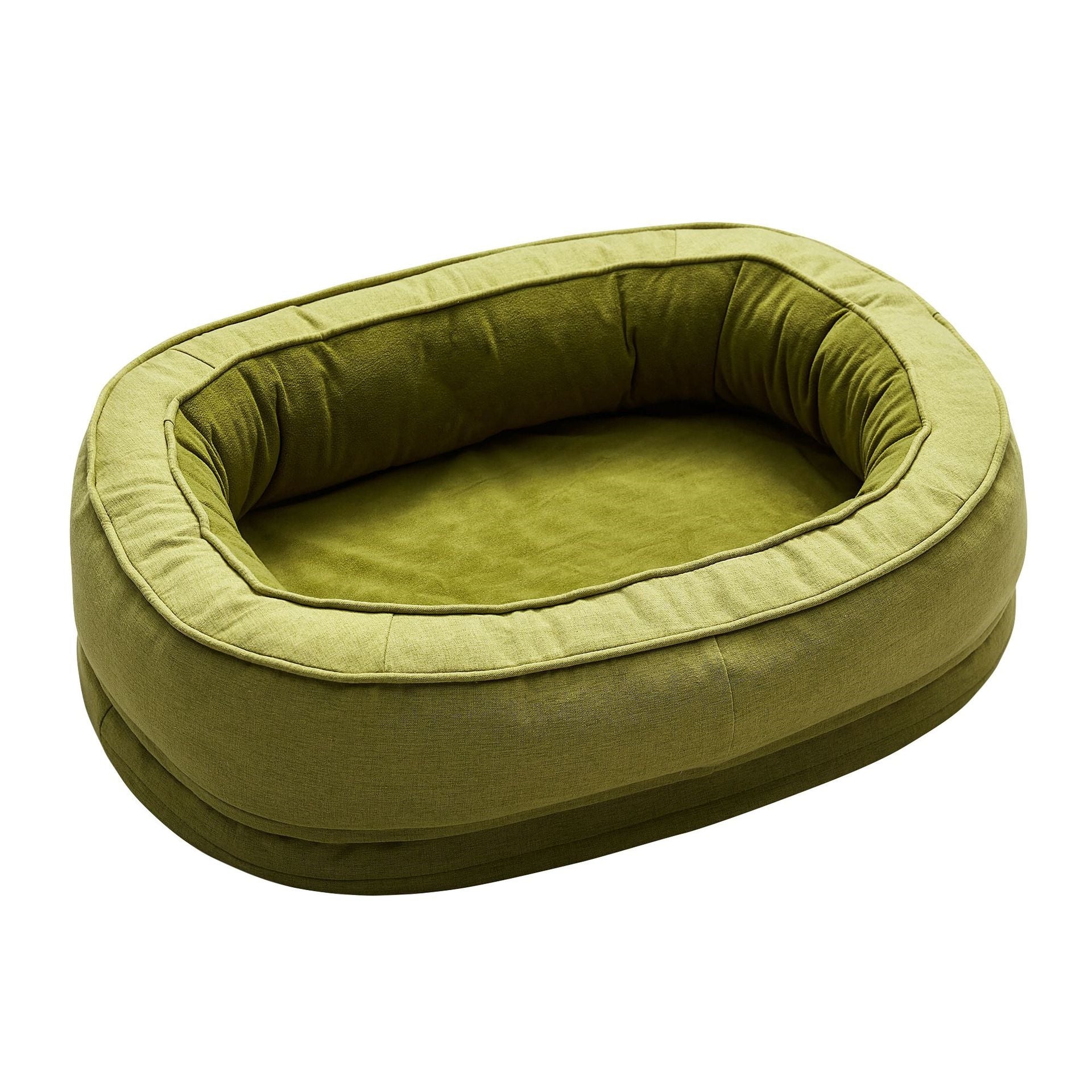 Grass Green Donut Orthopedic Dog Bed