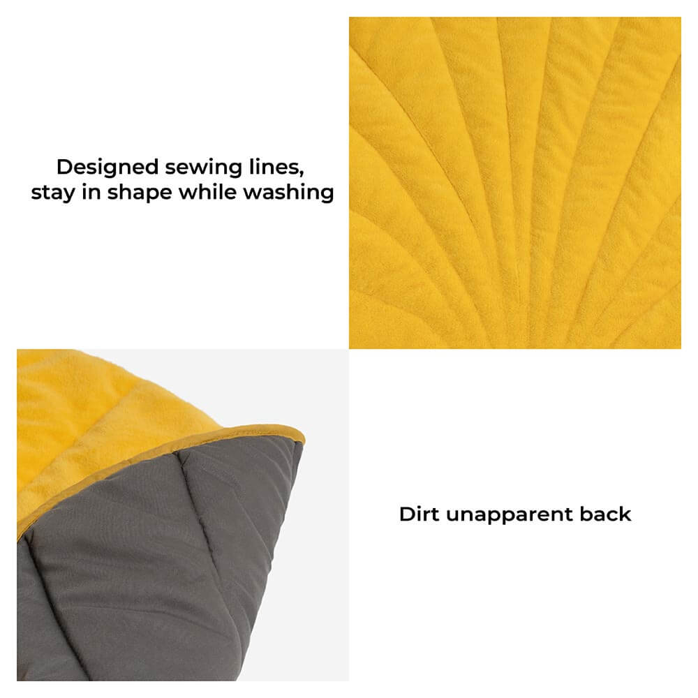 Plush Yellow Leaf Dog Blanket