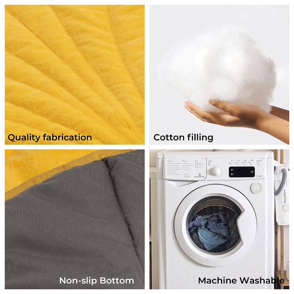 Plush Yellow Leaf Dog Blanket