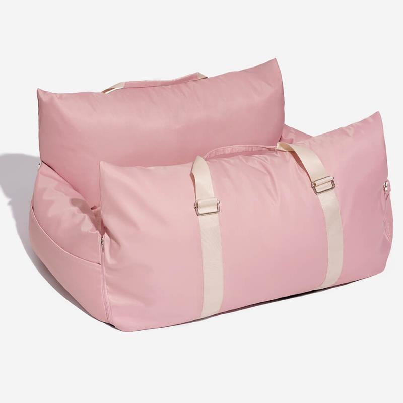 Pink Waterproof Dog Car Seat Bed