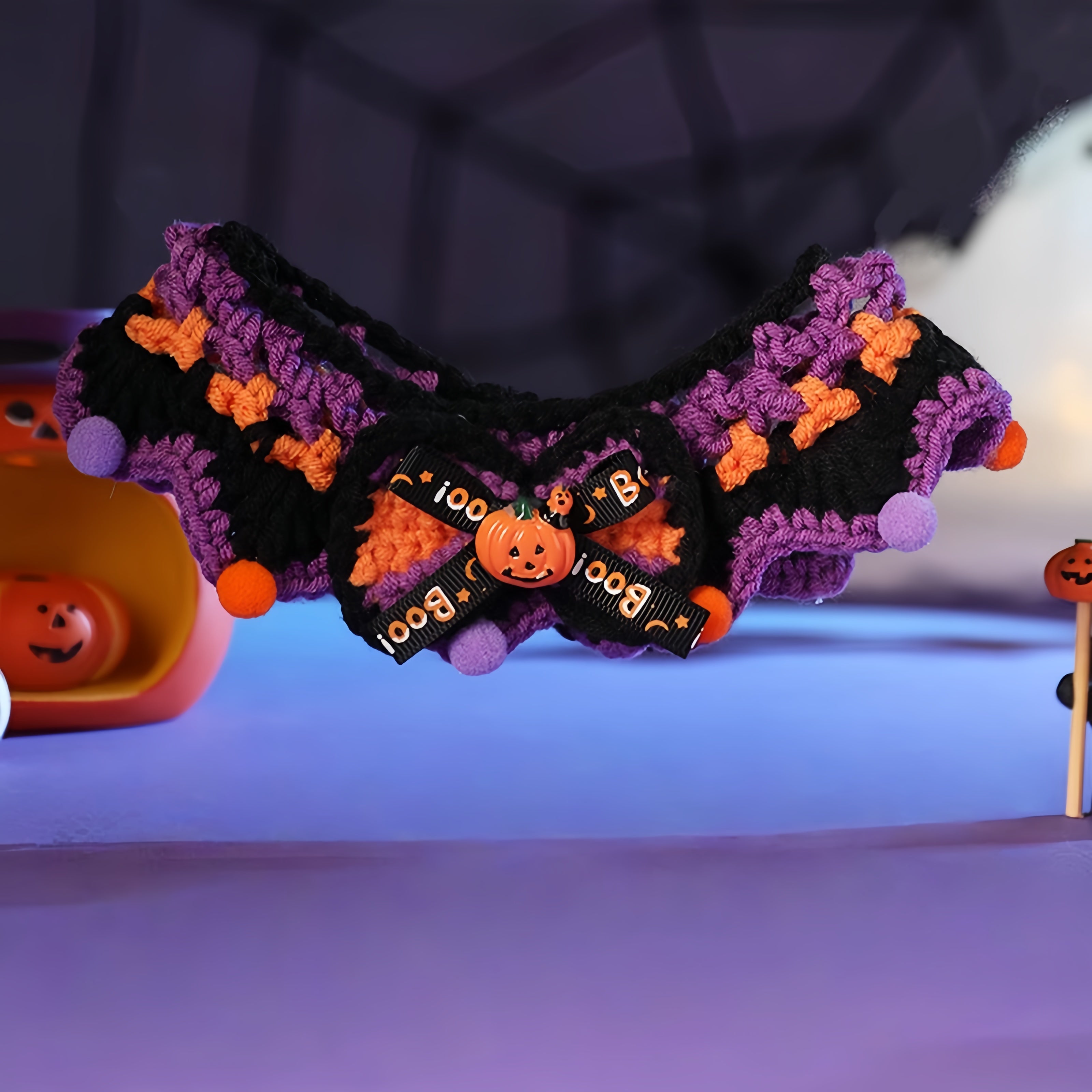Halloween Knitted Scarf