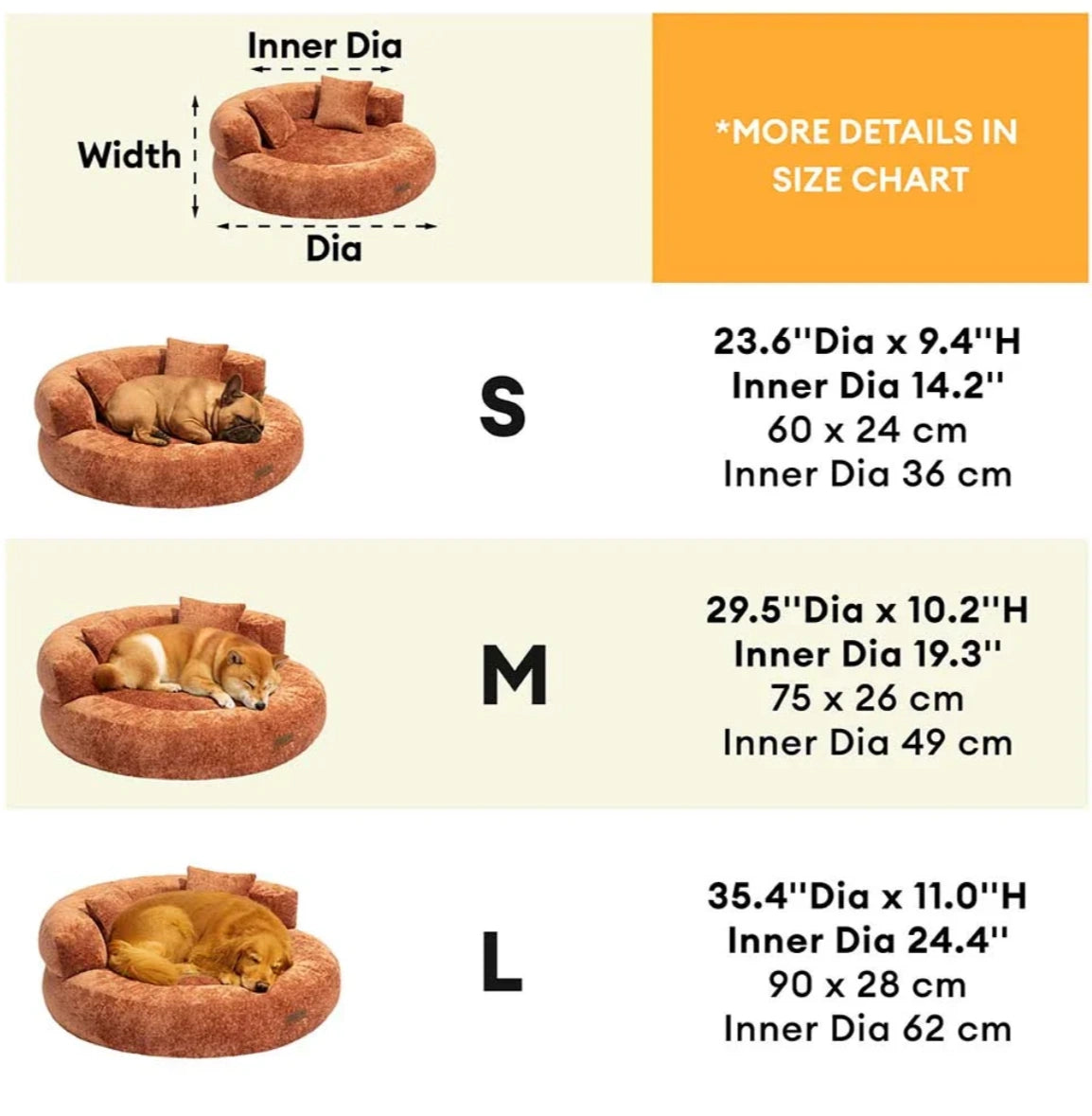 Maison Velvet Haven Anti-Scratch Orthopedic Donut Bed with Pillow