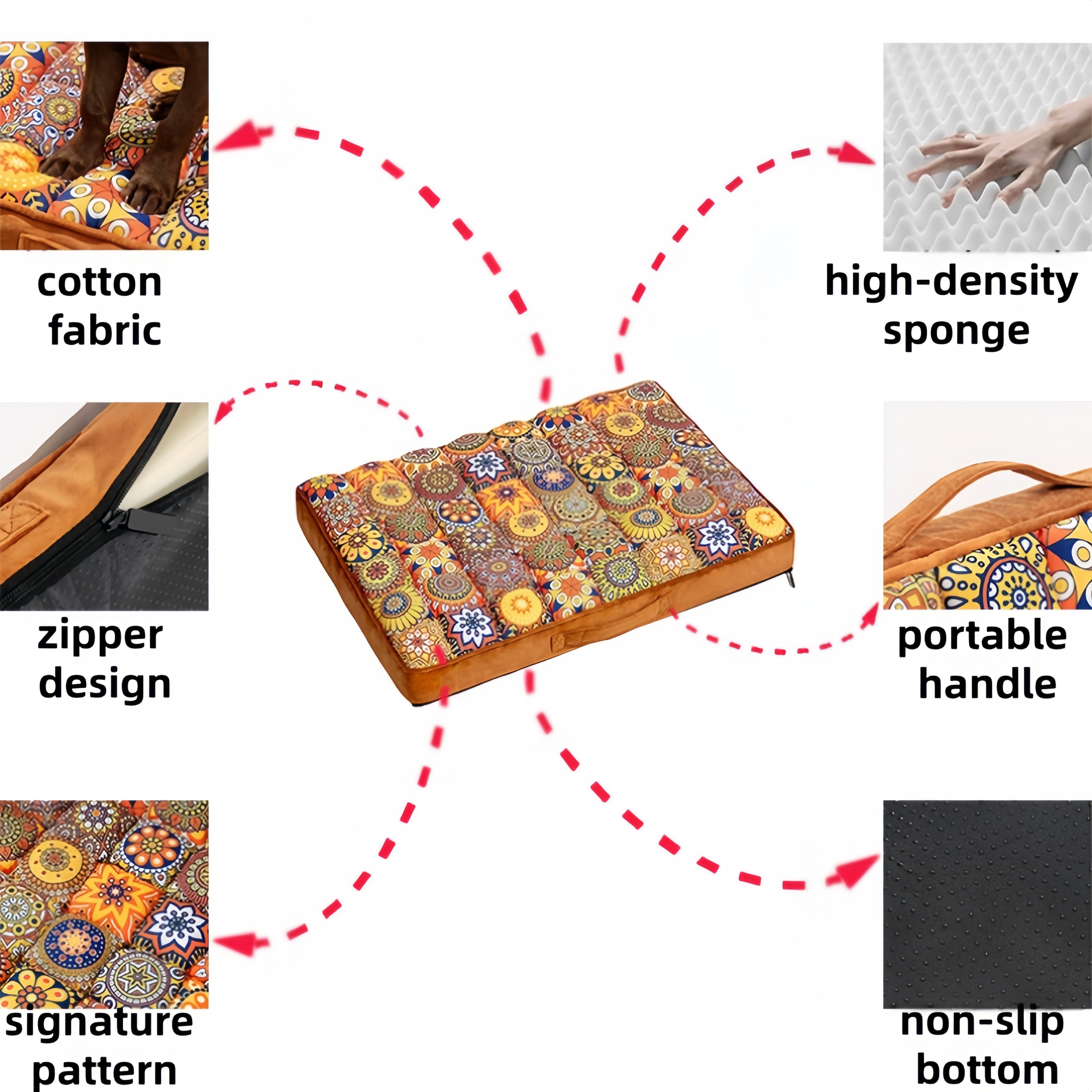 Moroccan ComfortPlus Thickened Orthopedic Bed