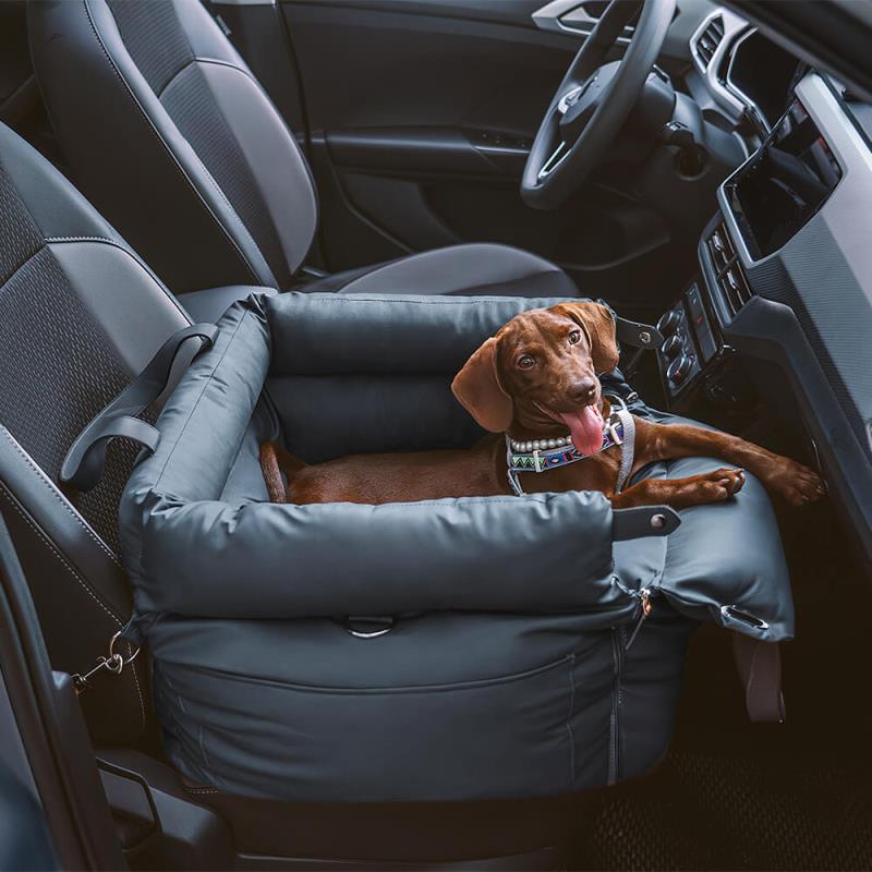 Dark blue Premium Dog Car Elevated Bed
