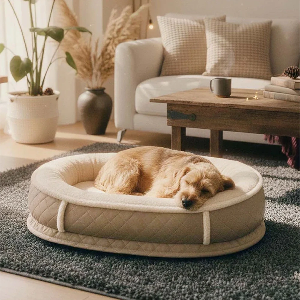 Faux Leather Luxe Orthopedic Donut Bed