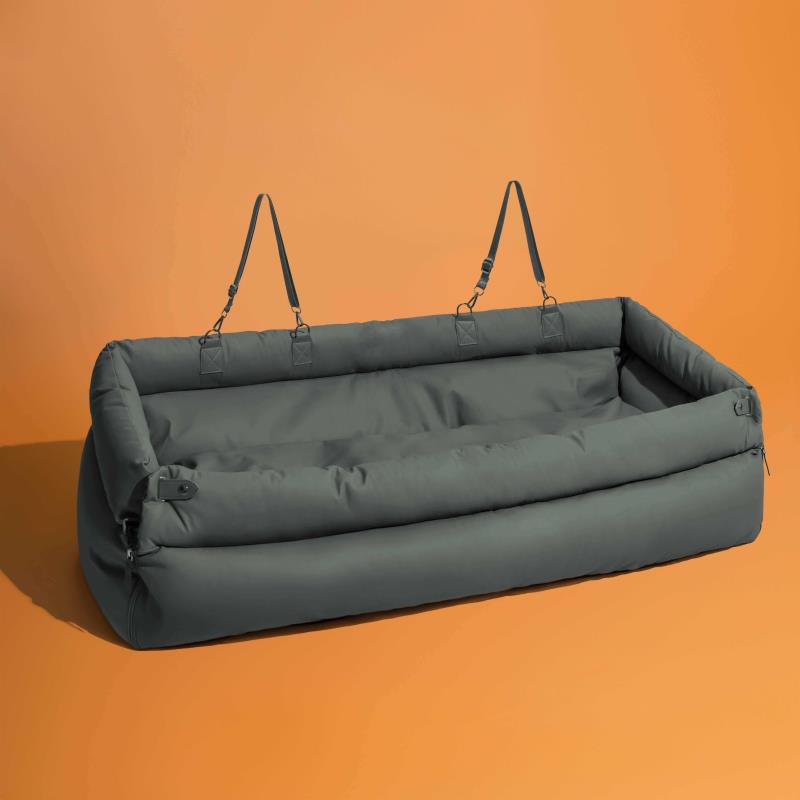 Dark blue Premium Dog Car Elevated Bed