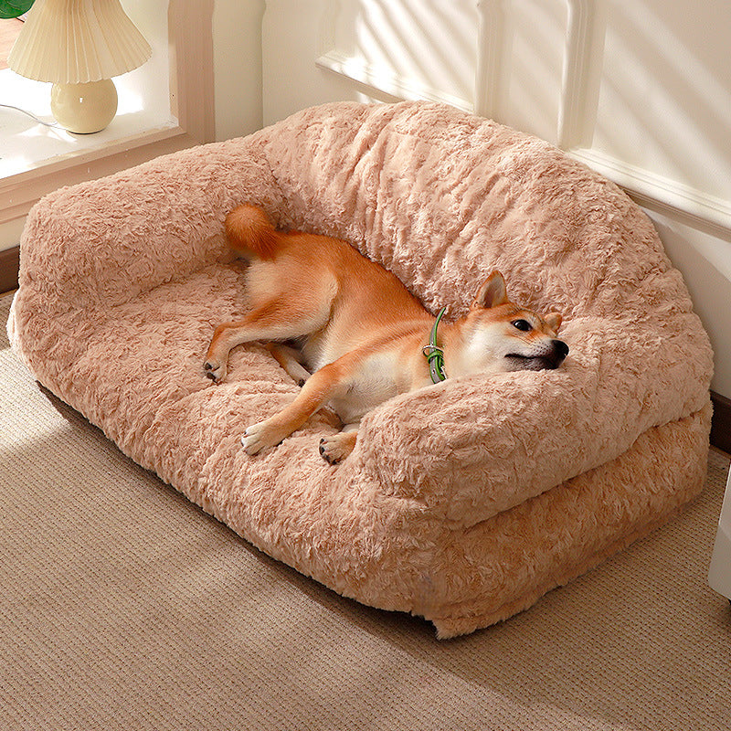 Furry Warm Washable Bloster Dog Sofa Bed