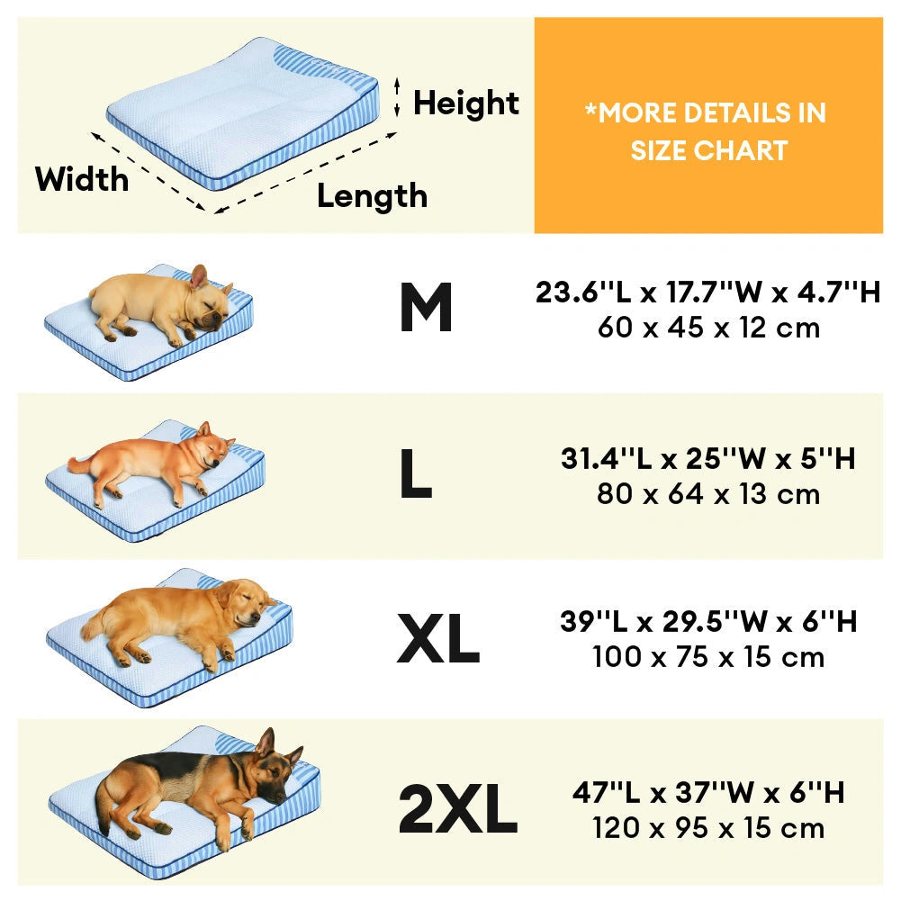 Cooling Scratch-resistant Spine Protection Large Washable Pet Cushion Bed