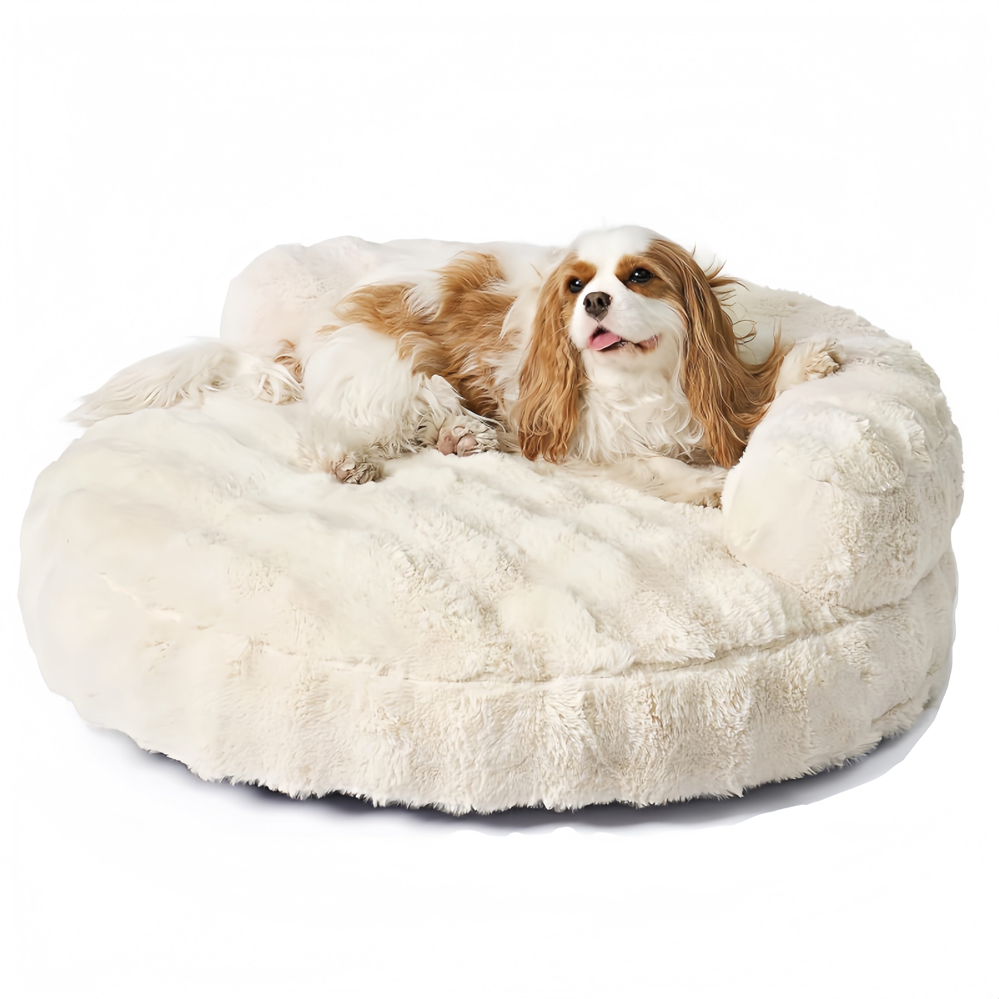 Faux Fur Pet Bolster Bed