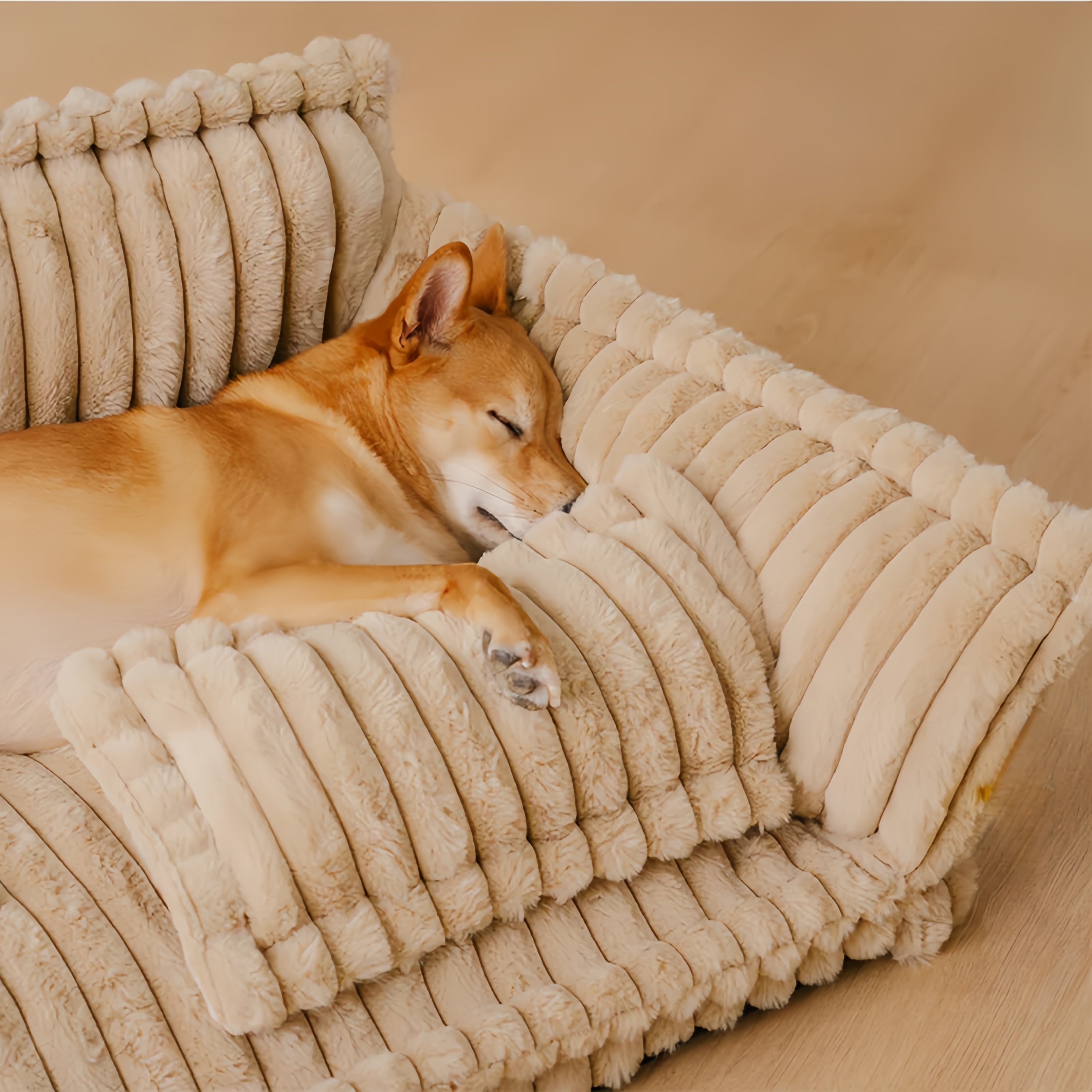 Fluffy Soft Orthopedic Dog Sofa Bed with Pillow