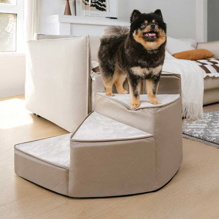 Water-Repellent Faux Leather Pet Dog Ramp Stairs