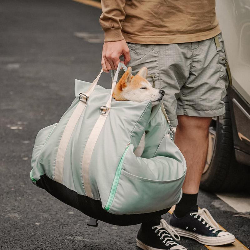 Light Green Waterproof Dog Car Seat Bed