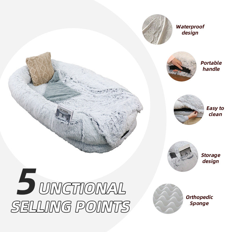Plush Donut Orthopedic Dog Bed-Human Size