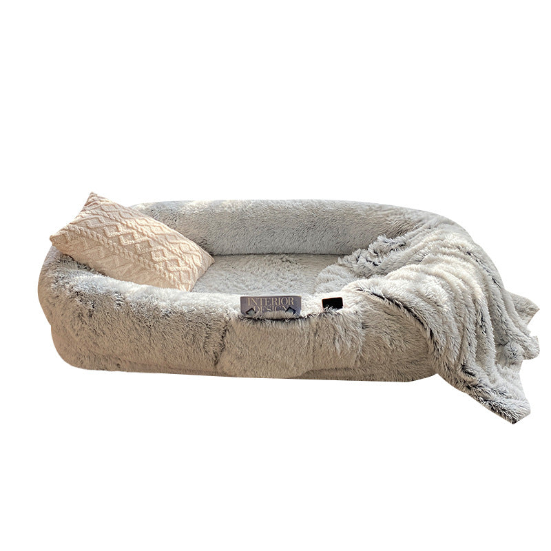 Plush Donut Orthopedic Dog Bed-Human Size