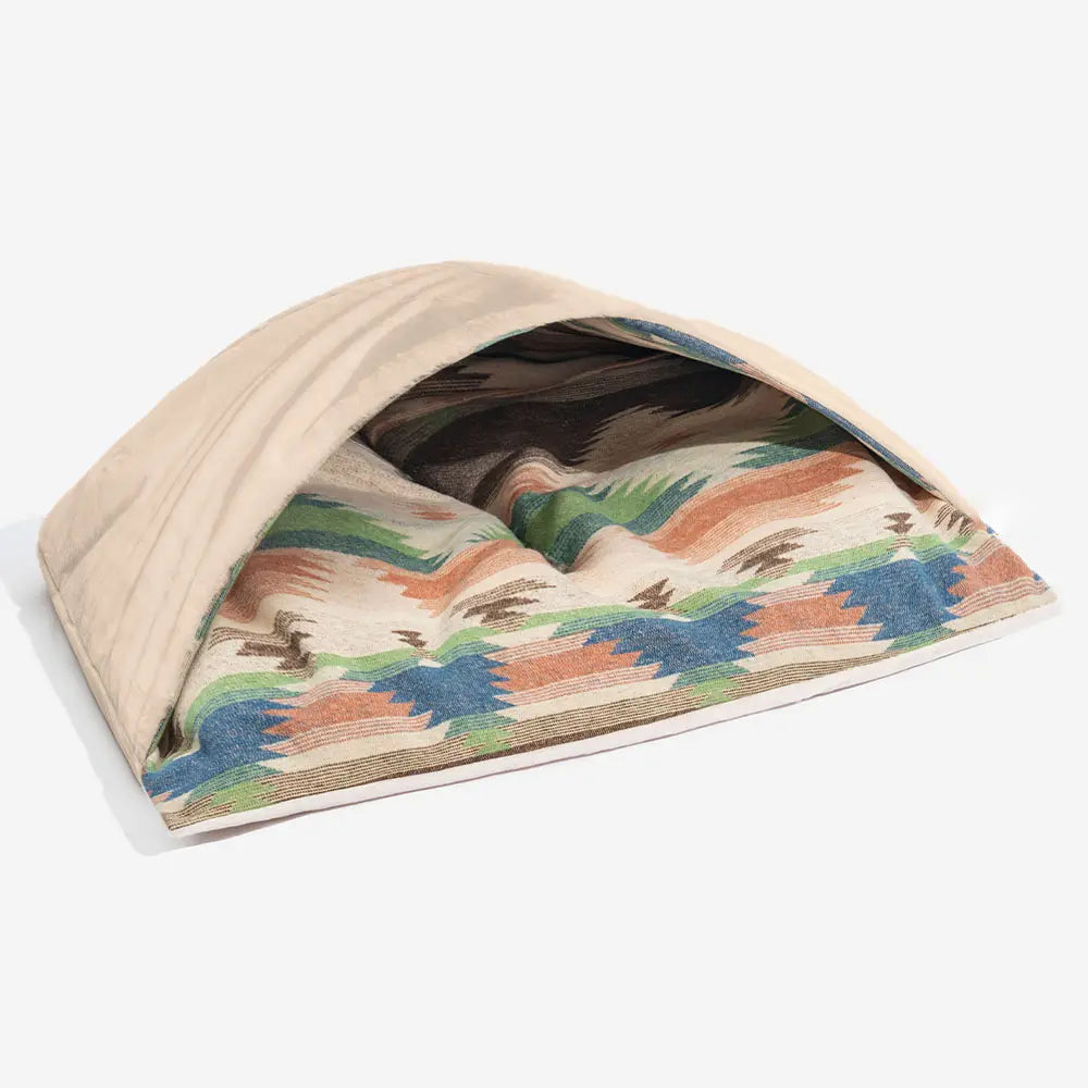 Green Bohemian Calming Dog Bed