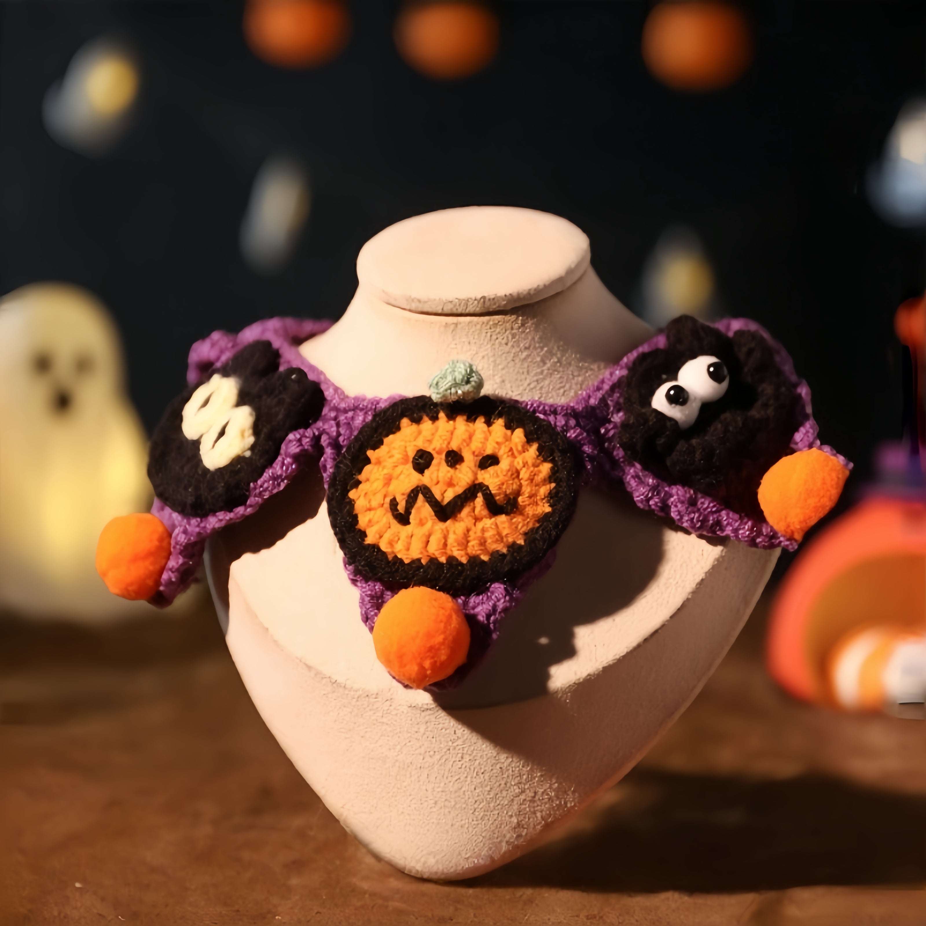 Halloween Knitted Scarf