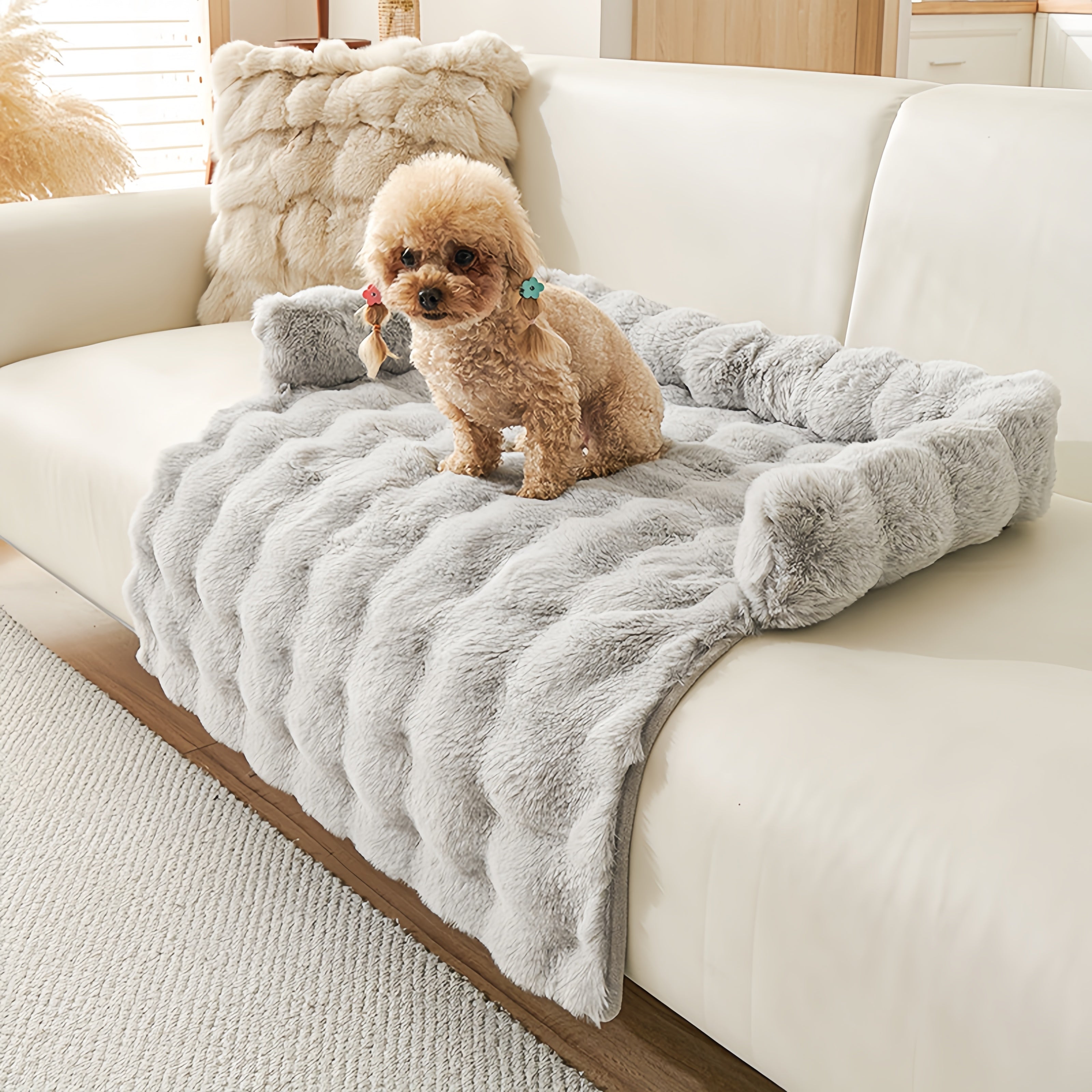Fluffy Thickened Sofa Blanket Dog Mat Couch Protector