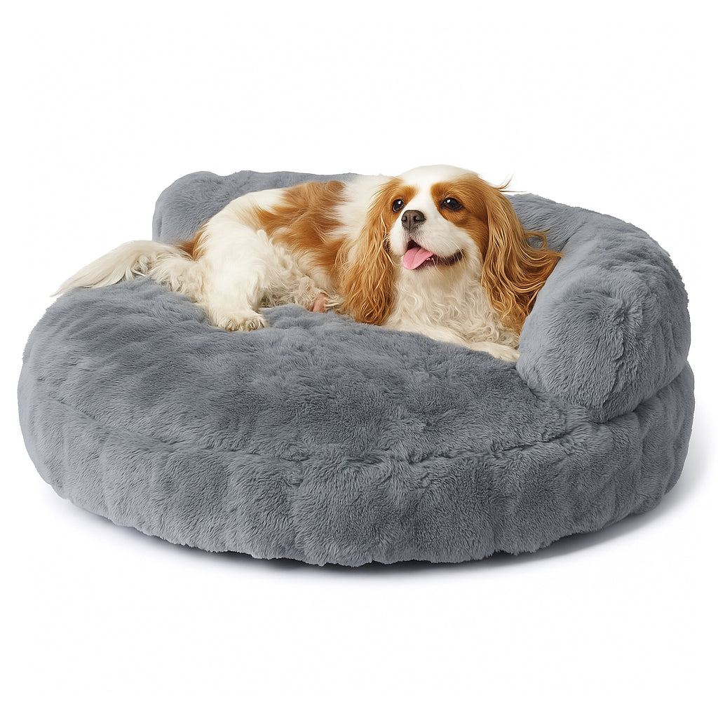 Faux Fur Pet Bolster Bed