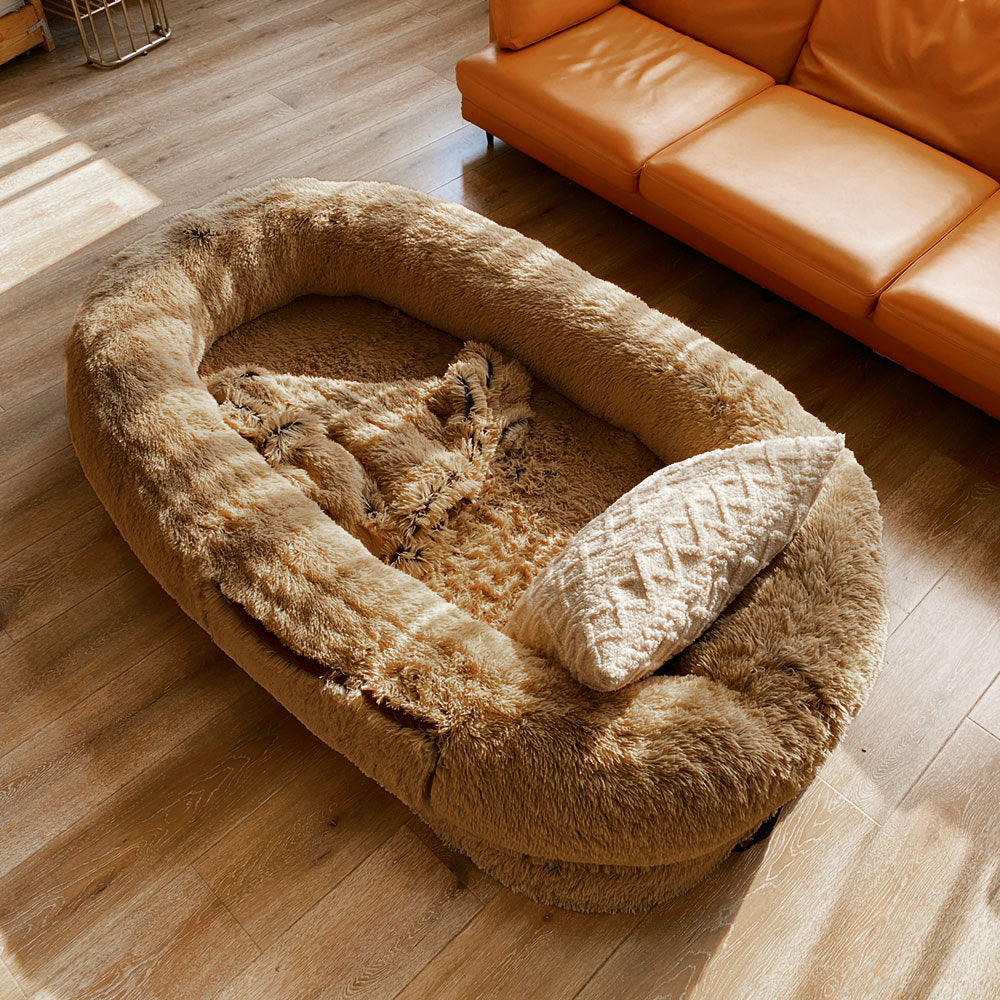 Plush Donut Orthopedic Dog Bed-Human Size
