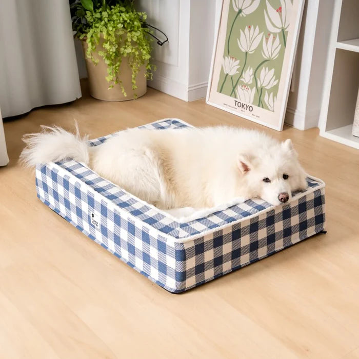 Christmas Cozy Dog Calming Bed-Blue