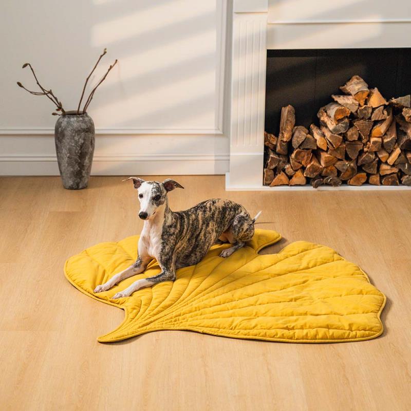 Yellow Leaf Dog Blanket