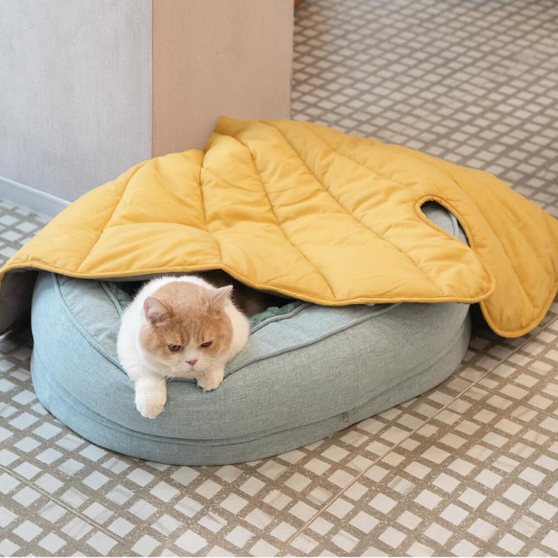 Yellow Leaf Dog Blanket