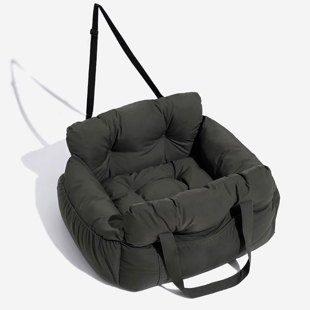 Dark Green Portable Dog Car Seat Bed