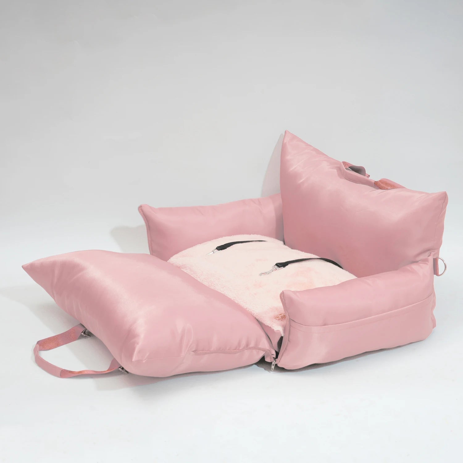 Pink Waterproof Dog Car Seat Bed