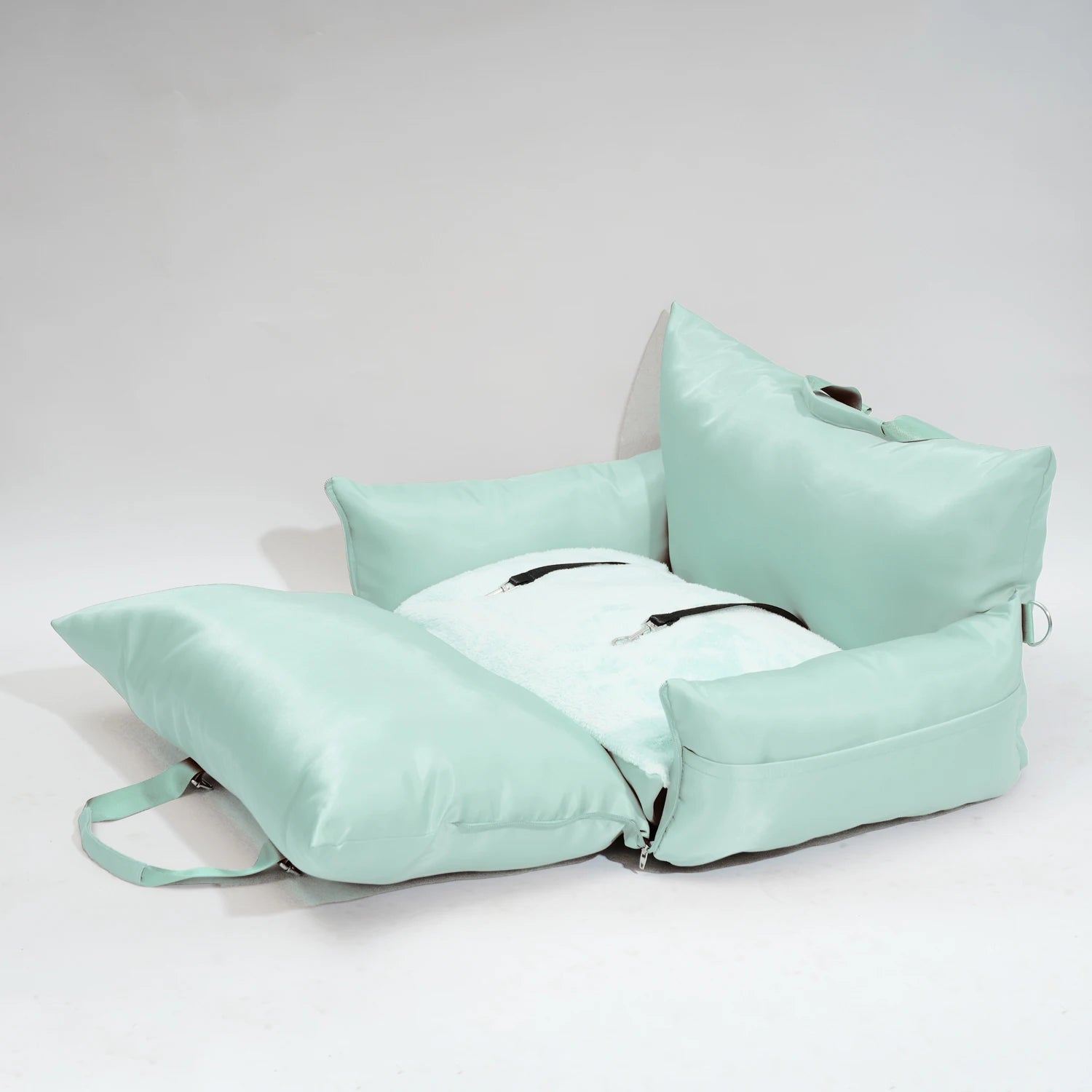 Light Green Waterproof Dog Car Seat Bed